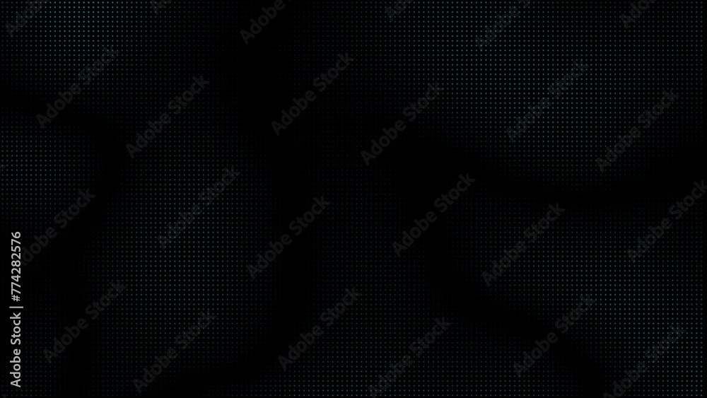 Animated abstract technology dark background. glowing random dots and grid. data, hi-tech concept. virtual space.