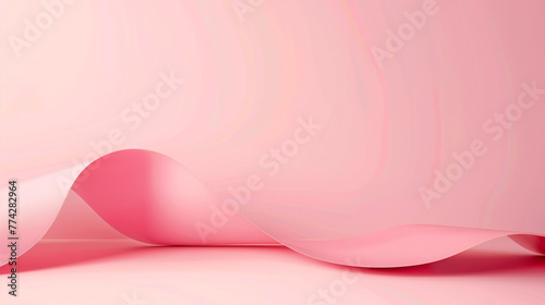 Pink satin or silk wavy abstract background with blank space for text. © Mr.PJ