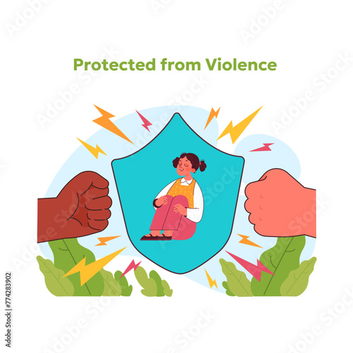 Child rights concept. Vector illustration