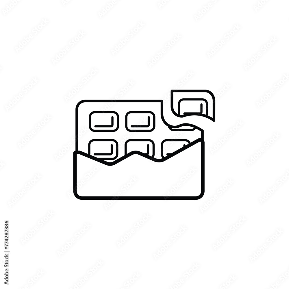 Vector Cartoon Chocolate Bar Icon Isolated On White Background icon editable stroke, sign, symbol outline line button isolated on white
Vector Cartoon Chocolate Bar Icon Isolated On White Background icon editable stroke, sign, symbol outline line button isolated on white