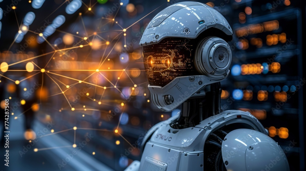 Fototapeta premium Supplier Selection: AI evaluates suppliers for reliability and cost-effectiveness.