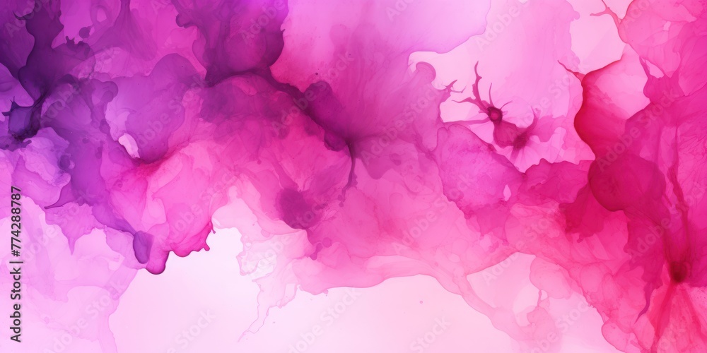 Magenta abstract watercolor stain background pattern 