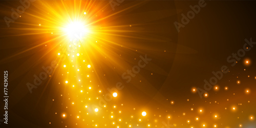  Golden glow dust and glare.