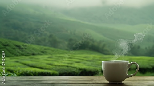 cup of tea on mountain
