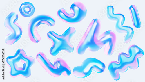 3D liquid abstraction in different forms.  
