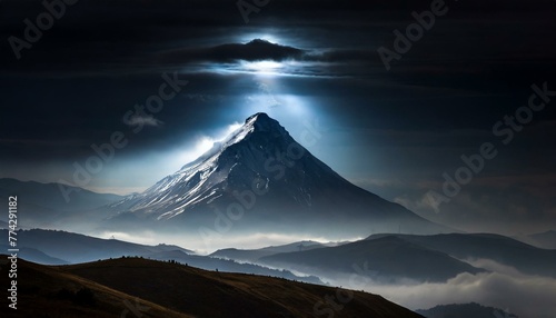 山に差し込む光 © ベルベットR