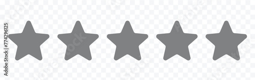 Star icon. Vector white isolated five stars. Customer feedback concept. Five stars customer product rating review flat icon for apps and websites. 5 stars rating review. Quality shape  eps 10 photo