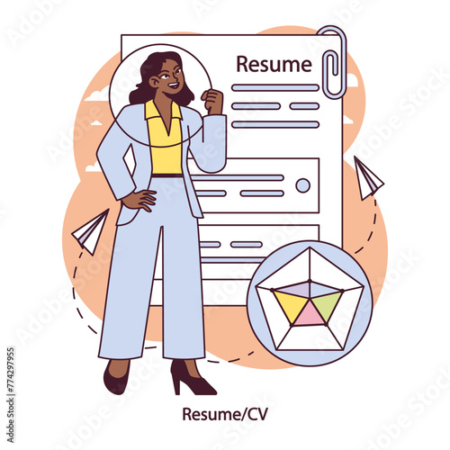 Resume Crafting. Vector illustration.
