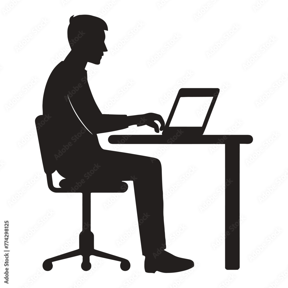 Computer Programmer Silhouette Computer Programmer Silhouette