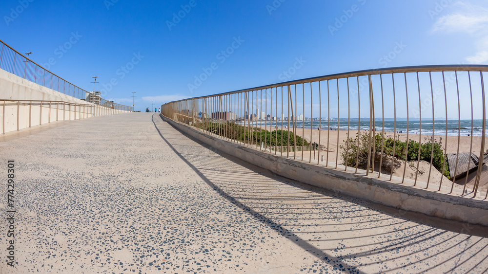 Beach Promenade Walking Pathway Steel Railing  Durban