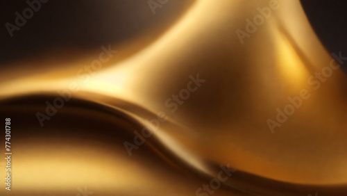minimalist abstract glossy Silky smooth gold advertising background.