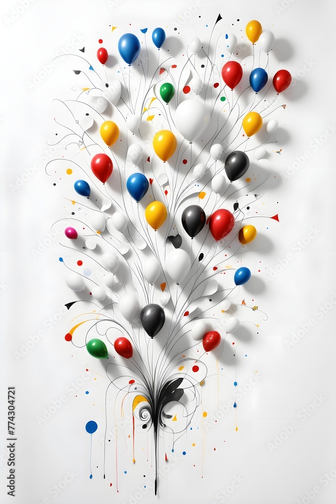 Wall painting in the style of avant-garde and minimalism. Portrait abstraction. Wall painting in the style of avant-garde and minimalism. Portrait abstraction.