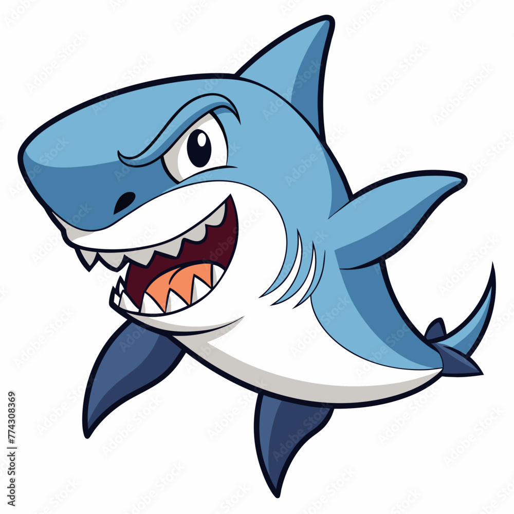 Naklejka premium Cute Shark Vector