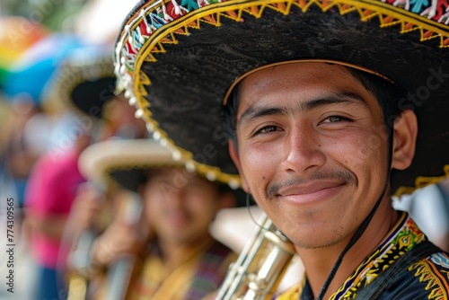 Mexican Mariachi Band in the Chaos of Cinco de Mayo Generative AI