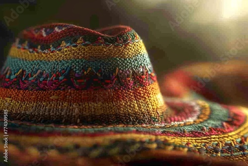 Cinco de Mayo: Mexico's Chaotic Defining Moment Showing a Sombrero Hat Frenzy Generative AI