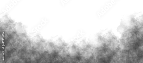 Abstract dark smoke or fog isolated on transparent horizontal banner. Texture fog. Design element. The concept of aromatherapy. Fog or smoke isolated. special effect. mist or smog background. PNG. Vec
