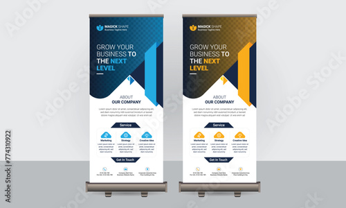 Corporate Business Roll-up banner stands template design.