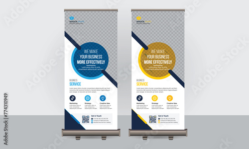 Corporate Business Roll-up banner stands template design.