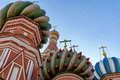 St. Basil's Cathedral ancient architecture on Red Square in Moscow City, Beautiful ancient architecture building in Moscow City, St. Basil's Cathedral church Cathedral of Vasily the Blessed, Russia