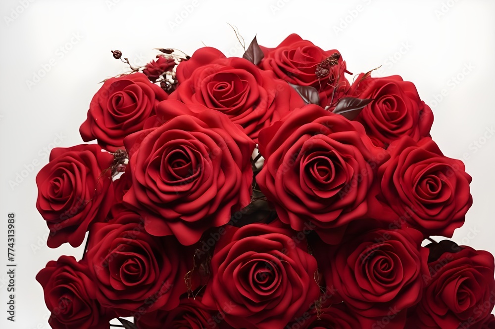Velvet Blooms Red Roses Bouquet on a White Backdrop
Velvet Blooms Red Roses Bouquet on a White Backdrop