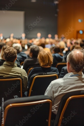 crowds of people in the auditorium Generative AI