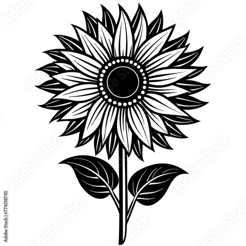 flower silhouette vector illustration svg file