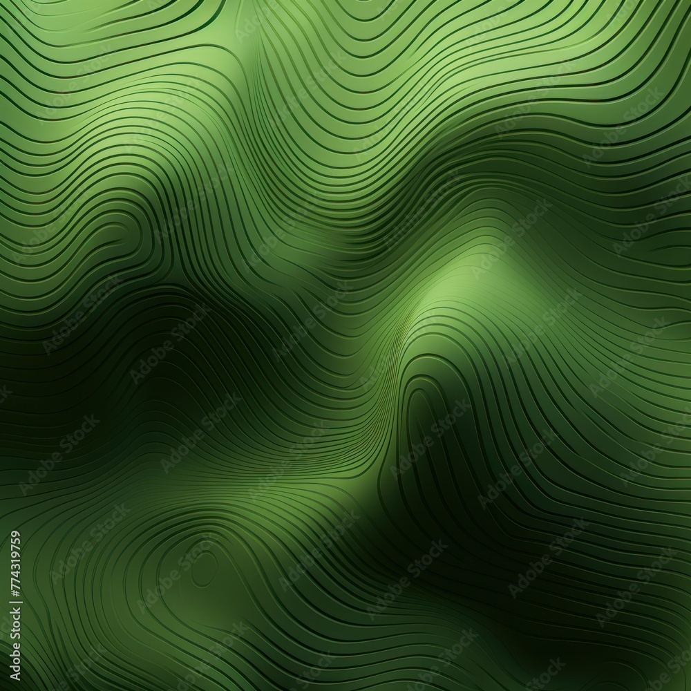 Olive gradient wave pattern background with noise texture and soft surface 