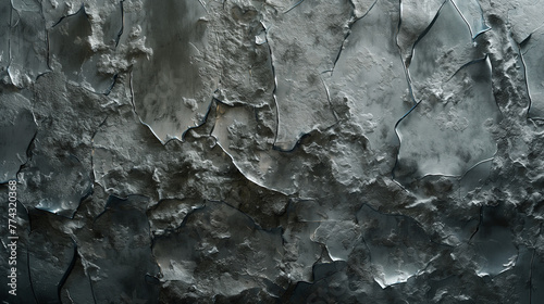 Weathered Metallic Surface with Peeling Paint Textures