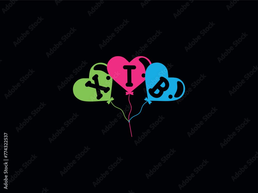 Luxury XTB Balloon Letter Logo Design Luxury XTB Balloon Letter Logo Design