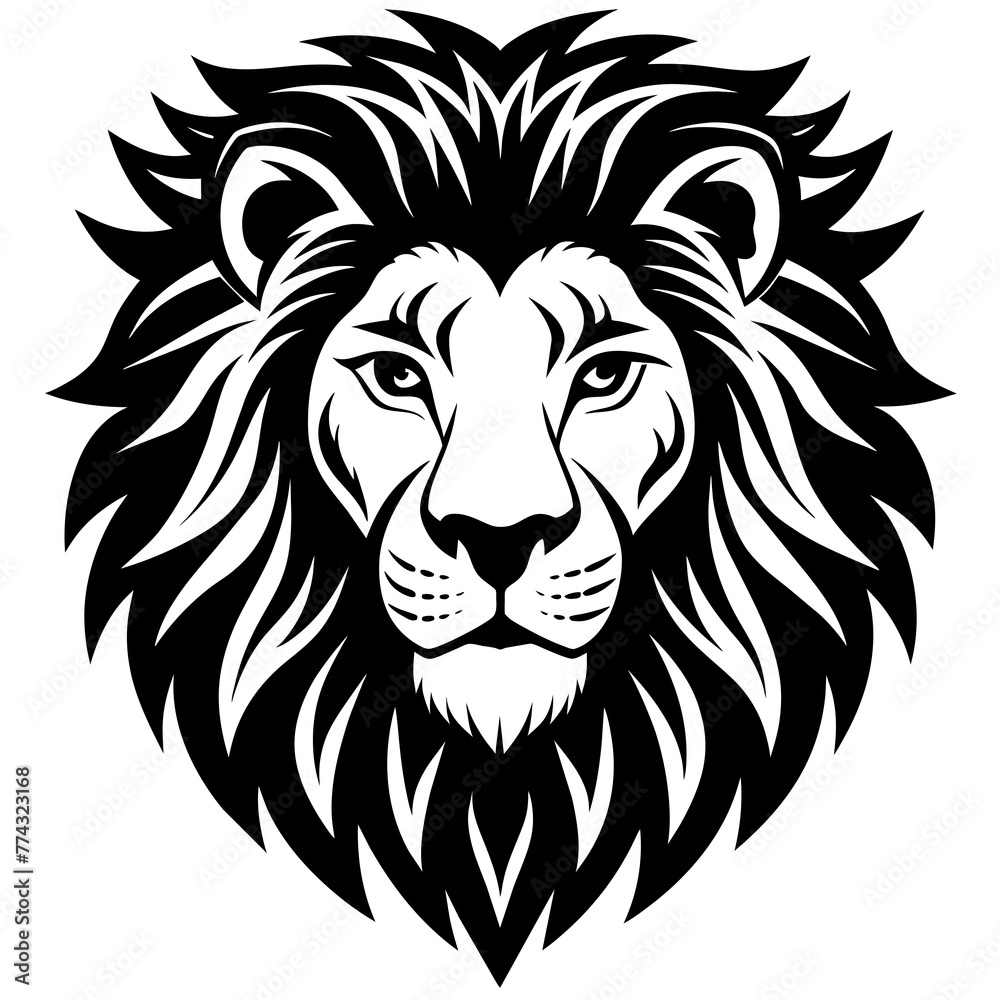 lion silhouette vector illustration svg file