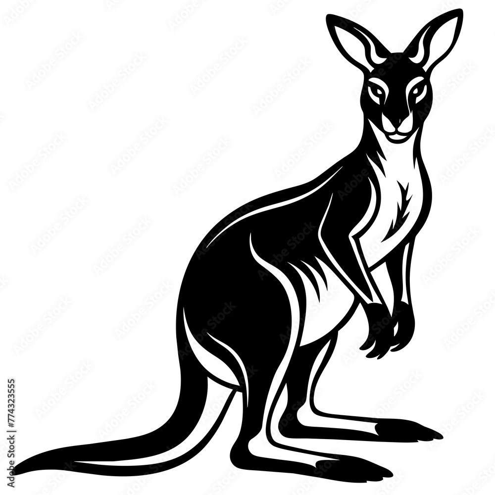 kangaroo silhouette vector illustration svg file kangaroo silhouette vector illustration svg file