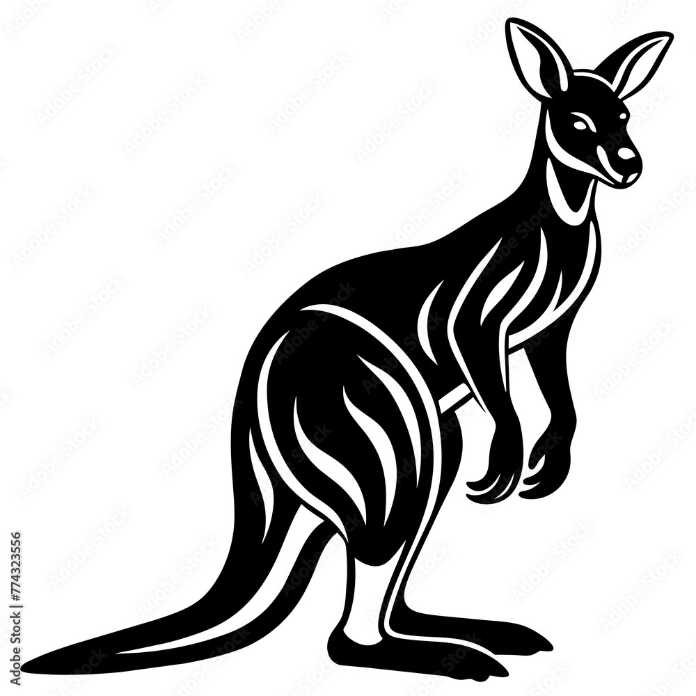 kangaroo silhouette vector illustration svg file kangaroo silhouette vector illustration svg file