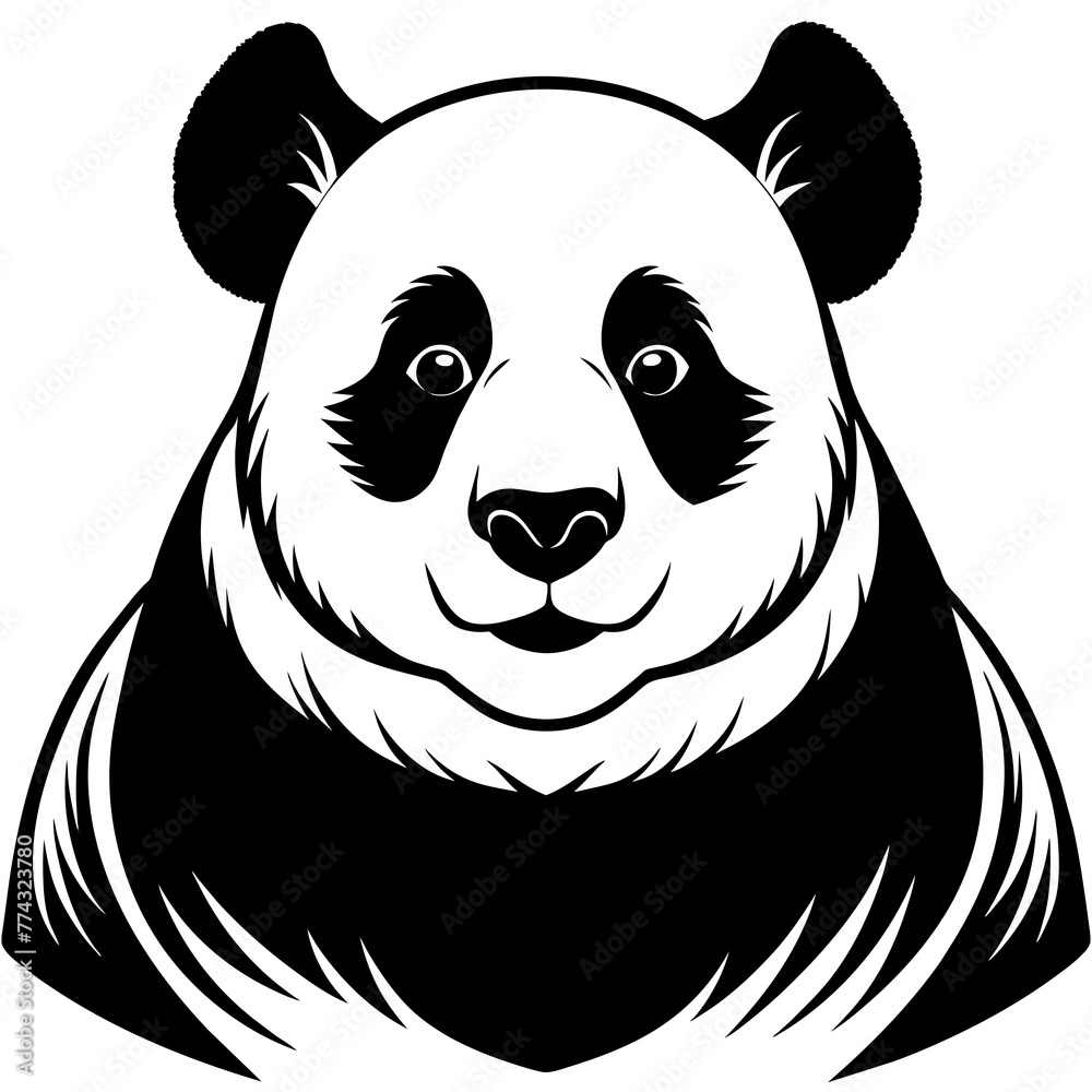 panda silhouette vector illustration svg file panda silhouette vector illustration svg file