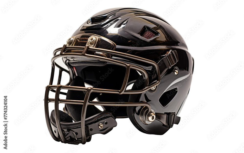 A football helmet adorned with a sleek black helmet on top
