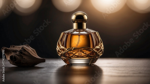 Oud Perfume bottle with agar wood concept