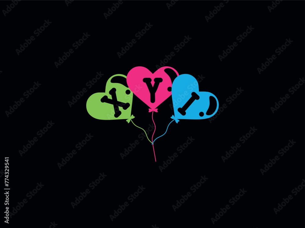 Initial Letter XYI Logo For Baby Shop Initial Letter XYI Logo For Baby Shop