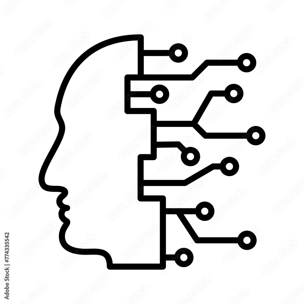 artificial intelligence vector design in trendy style artificial intelligence vector design in trendy style