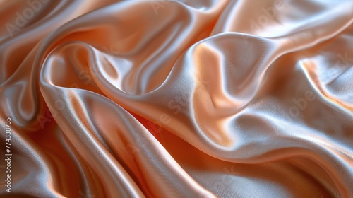 Close Up of Pink Satin Fabric