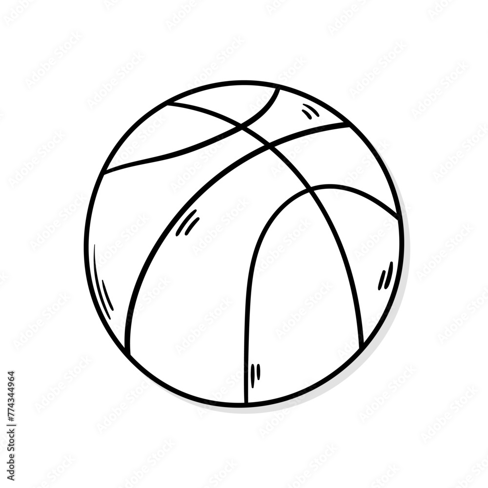 Basketball vector icon in doodle style. Symbol in simple design. Cartoon object hand drawn isolated on white background. Basketball vector icon in doodle style. Symbol in simple design. Cartoon object hand drawn isolated on white background.