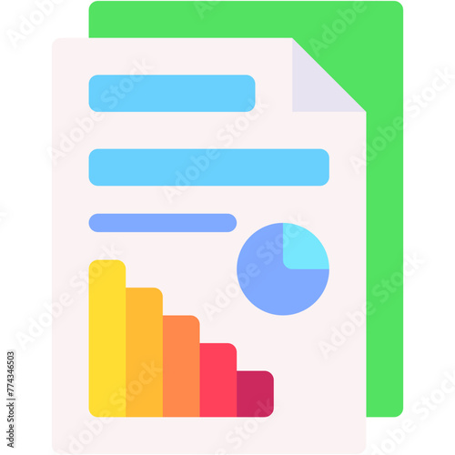Report, Simplified, Business And Finance, Data Analytics, Statistics, Chart Icon
