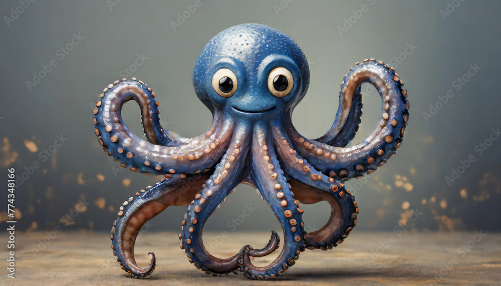 Fototapeta premium 異世界のタコ AI画像 ジェネレーティブ AI 