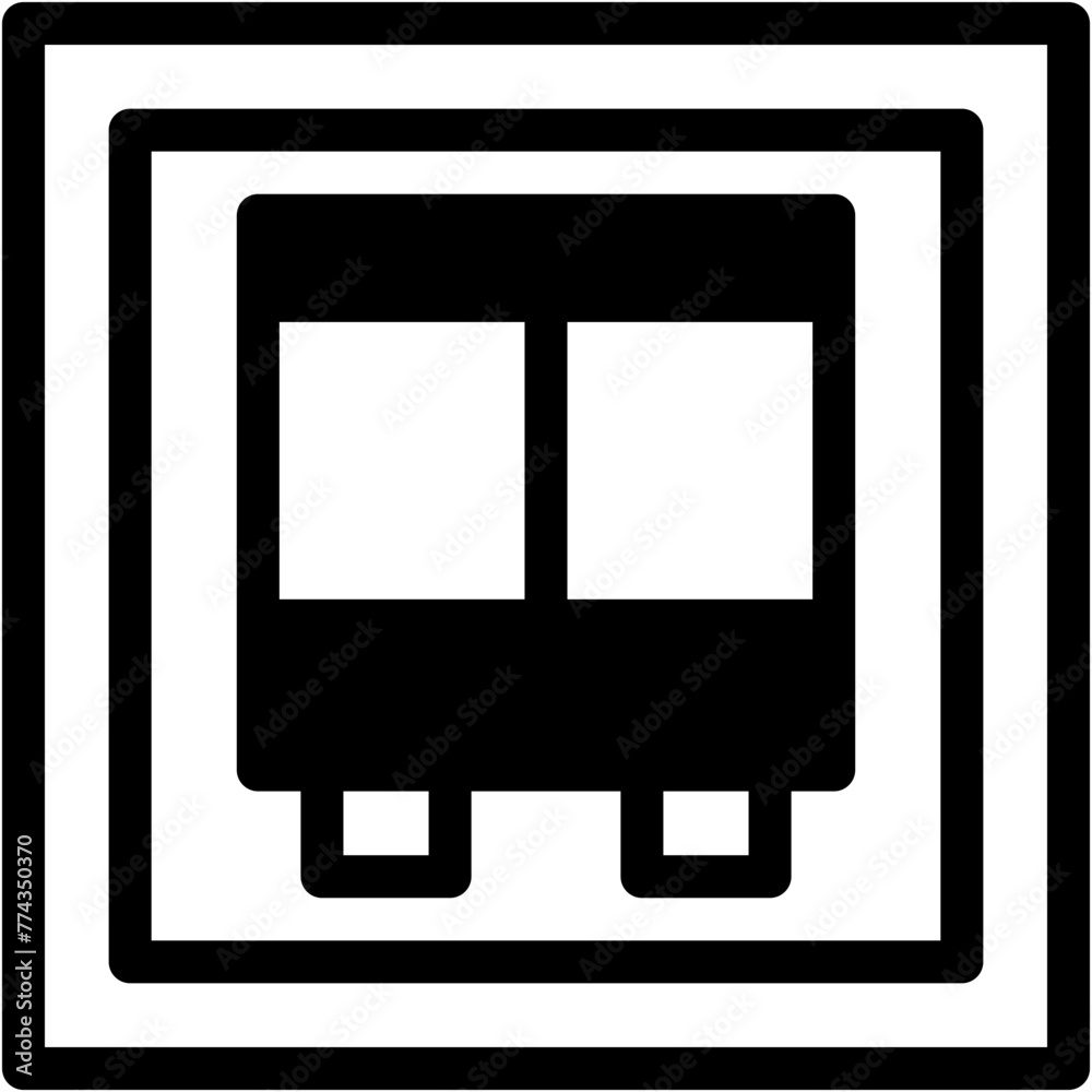 Bus, Bus Stop, Transportation, Urban, Signaling, Station, Sign Icon Bus, Bus Stop, Transportation, Urban, Signaling, Station, Sign Icon