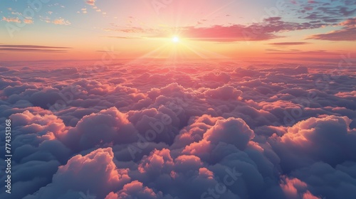 Sun Shining Through Clouds