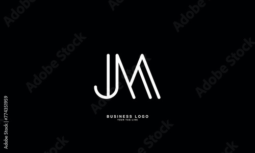 JM, MJ, J, M, Abstract Letters Logo Monogram