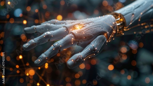 Hand With Glowing Lights