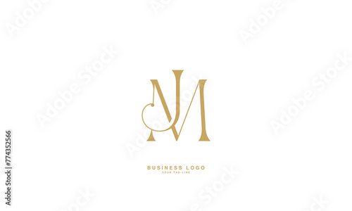 JM, MJ, J, M, Abstract Letters Logo Monogram
