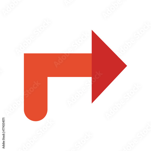 Vector Icon turn right, sign, arrow, direction