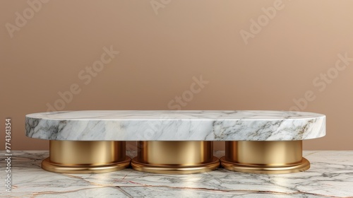 Round Table With Vase of Flowers