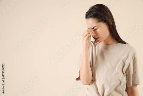 Young woman suffering from ...