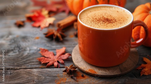 Coffee Cup on Wooden Table